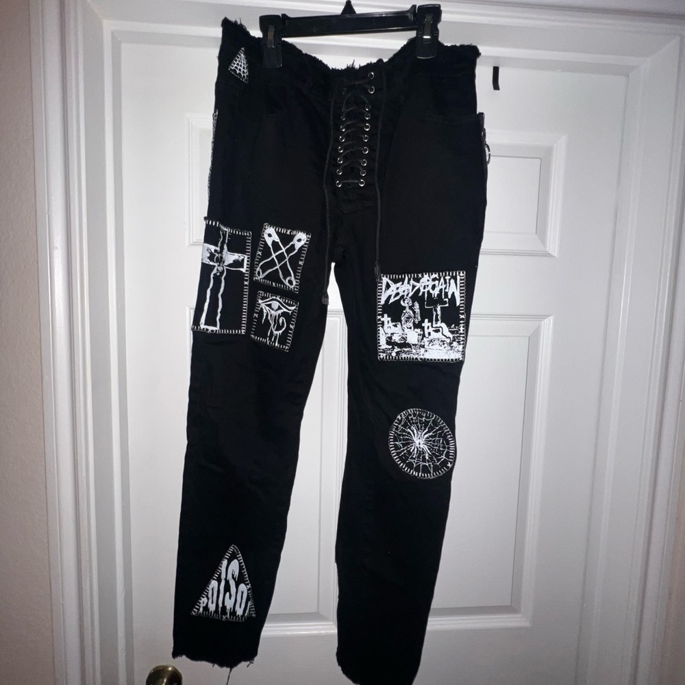 current mood patch jeans 💀